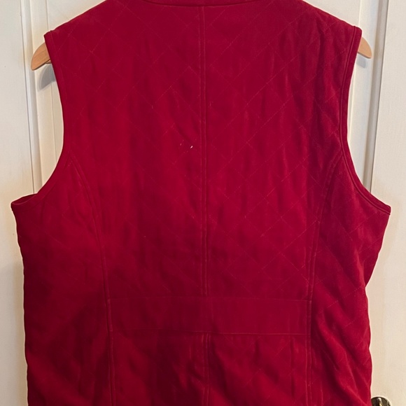 Orvis quilted vest in red corduroy, size L - Picture 2 of 4